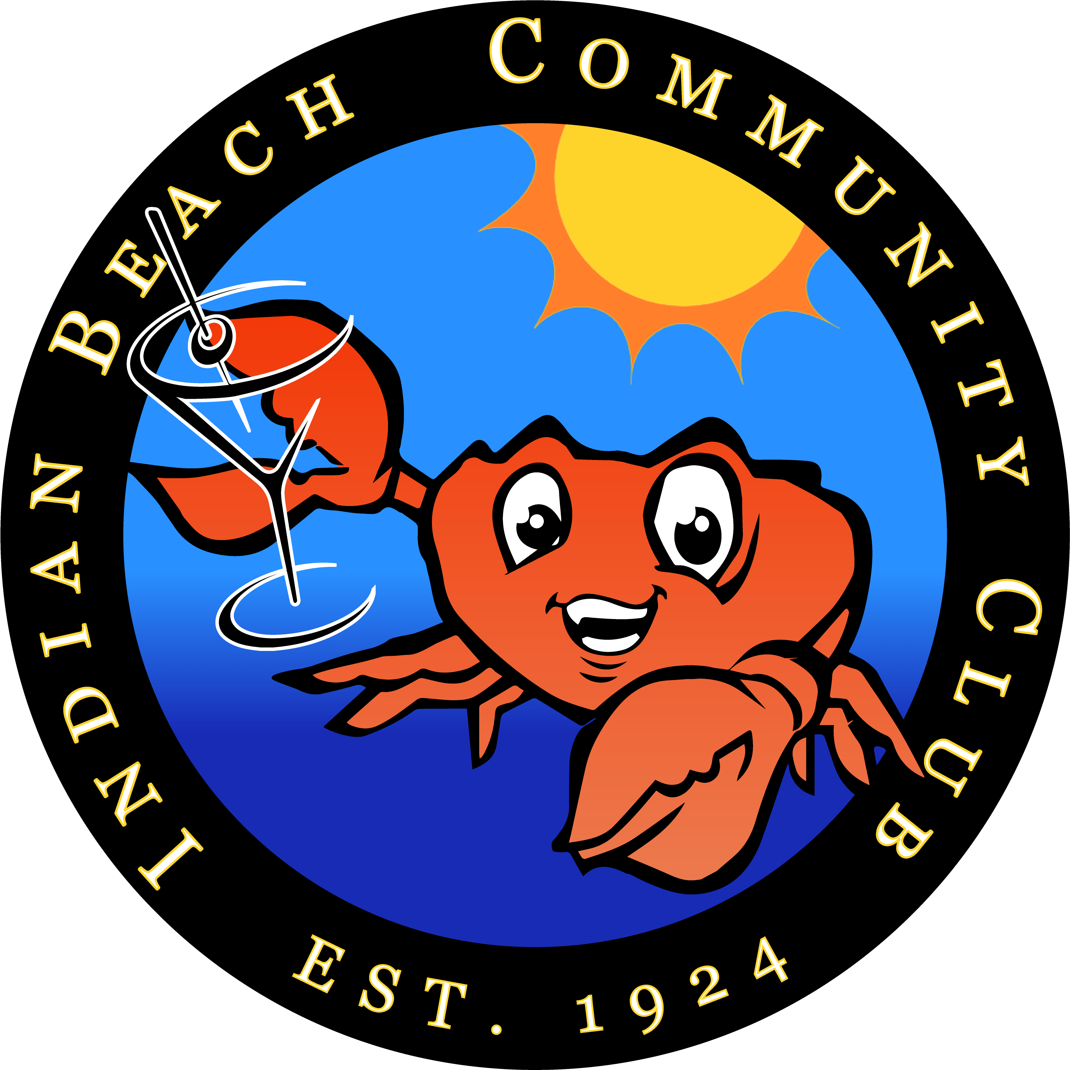 Indianbeach Est1924 C - Vector Graphics Clipart (4260x4254), Png Download