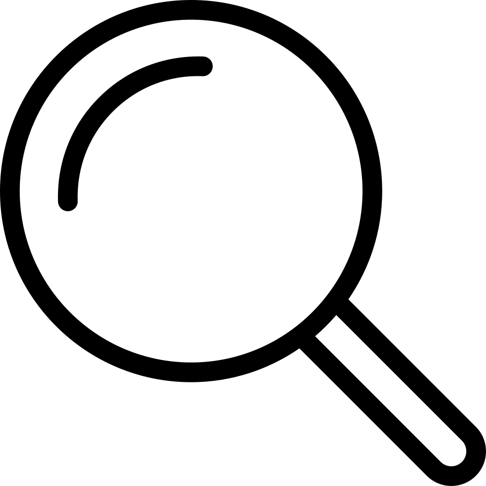 Search Magnifying Glass Icon - Shape Of Magnifying Glass Clipart (980x980), Png Download