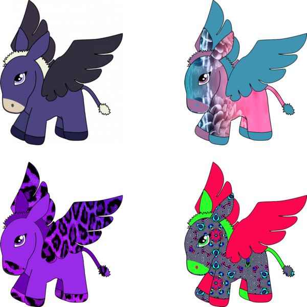 Donkey, Pegasus, Scrapbooking, Scrapbooks, Scrapbook, - Cartoon Clipart (600x600), Png Download