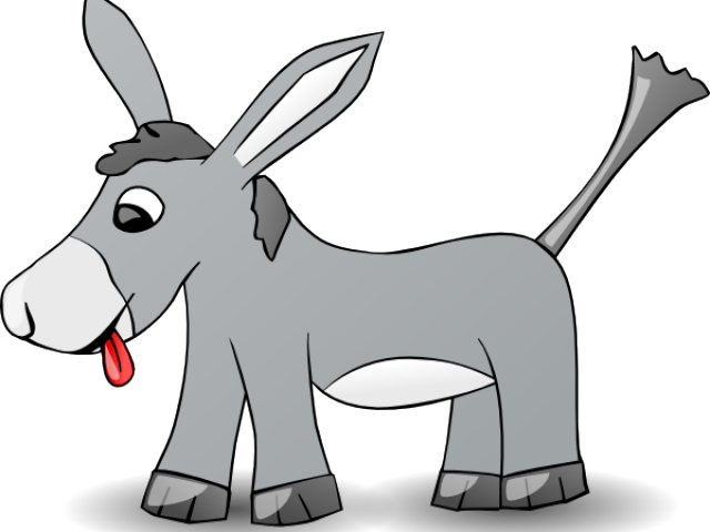 Donkey Clipart Gray - Png Download (640x480), Png Download