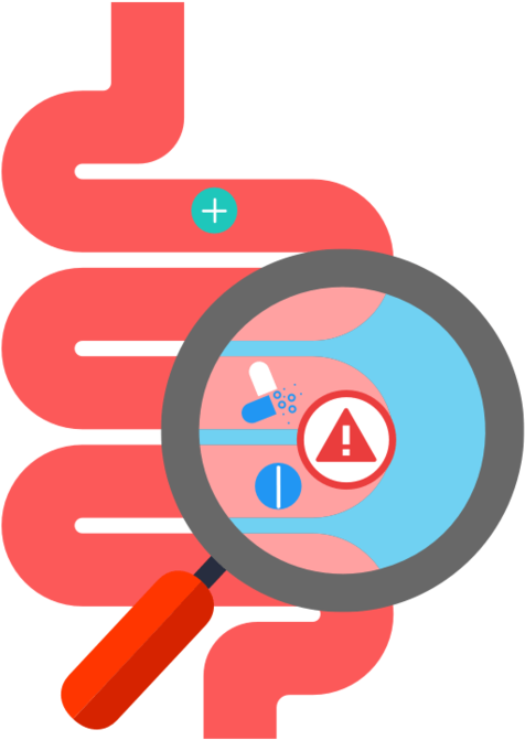 Drugs Clipart Oral Medication - Drug Disease Interaction Illustration - Png Download (515x720), Png Download