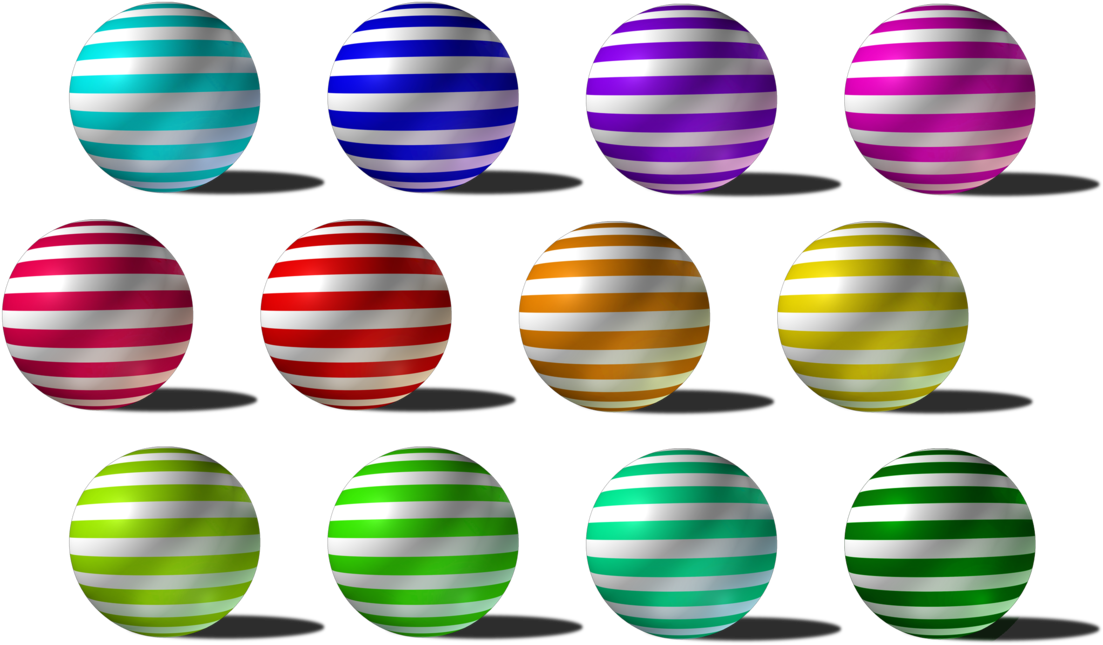 Striped Vector Sphere - Circle Clipart (1192x670), Png Download