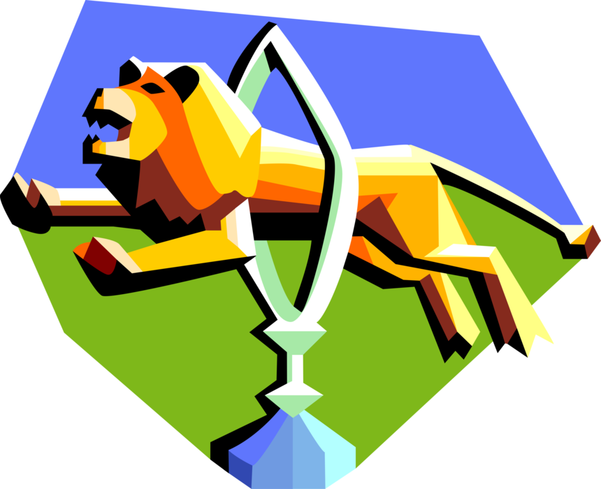 Vector Illustration Of African Male Lion King Of The Clipart (860x700), Png Download