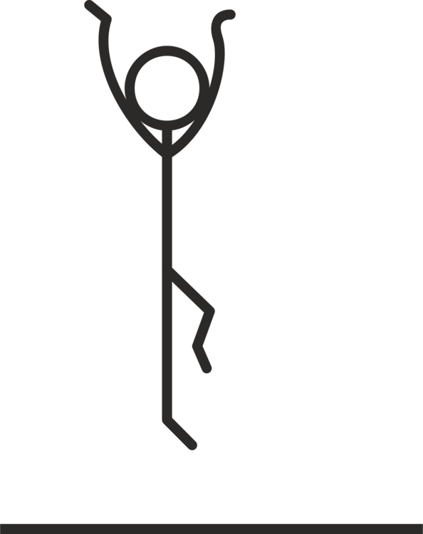 Stick Figure Dance Drawing Computer Icons Jumping Clipart (594x750), Png Download