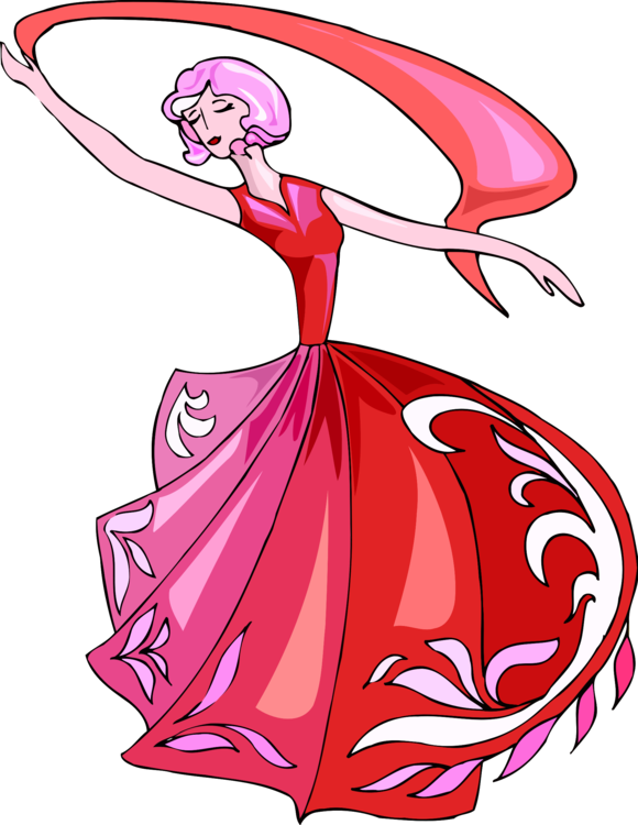 Flamenco Red Dress Dancer Drawing - Ethi Pike - Gorgeous Red Notebook / Extended Lines Clipart (580x750), Png Download