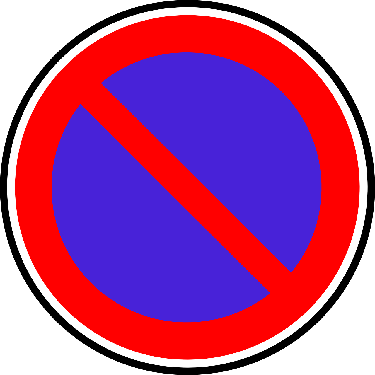 Sign Traffic No Parking Clipart (1280x1280), Png Download