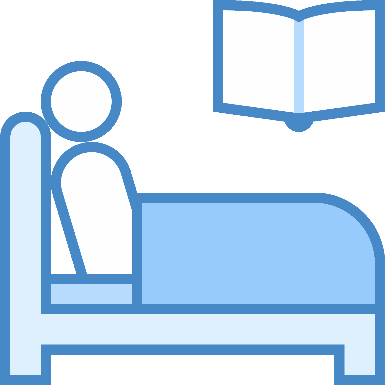 Czytać W Łóżku Icon Clipart (1600x1600), Png Download