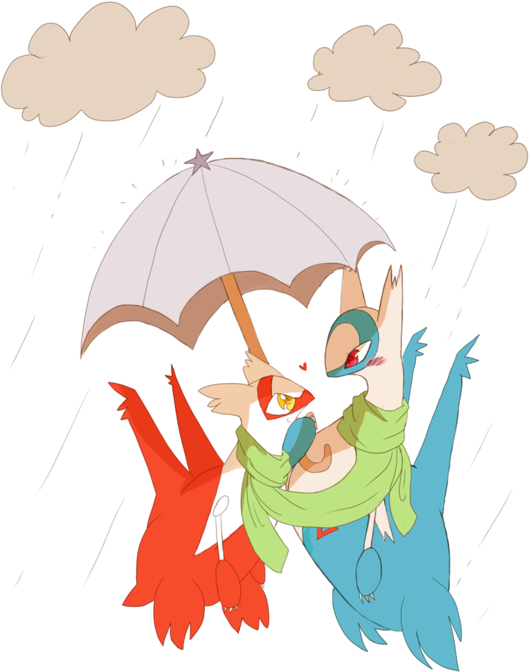 Latias And Latios W Umbrella Pokemon Pins, Pokemon Clipart (799x1001), Png Download