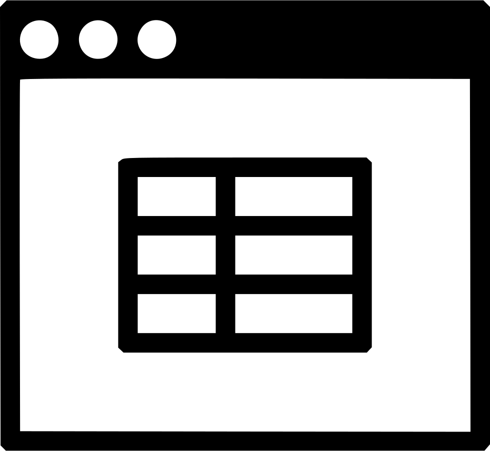 Window Spreadsheet Csv Table Comments Clipart (980x902), Png Download