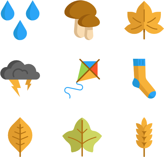 Autumn Elements Clipart (600x564), Png Download