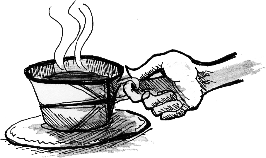 Thumb Line Art Sketch Clipart (923x562), Png Download