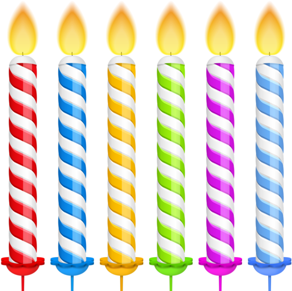 Party Candles Clipart (600x580), Png Download