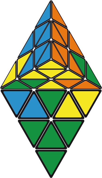 Pretty Patterns Pyraminx Clipart (440x762), Png Download