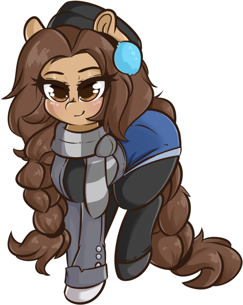 Wickedsilly, Brown Eyes, Brown Hair, Clothes, Earmuffs, Clipart (869x1024), Png Download