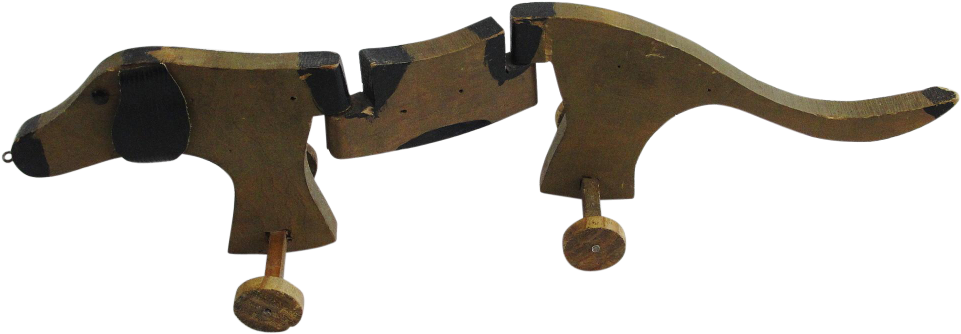 Vintage Dachshund Wooden Pull Toy Clipart (1921x1921), Png Download