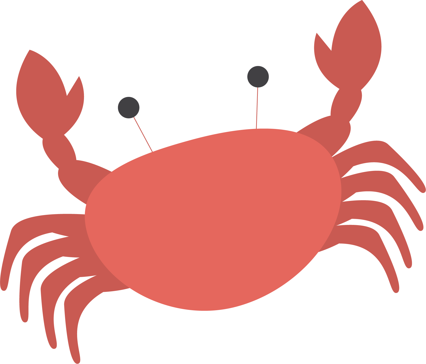 Crab Clip Art - Png Download (1806x1544), Png Download