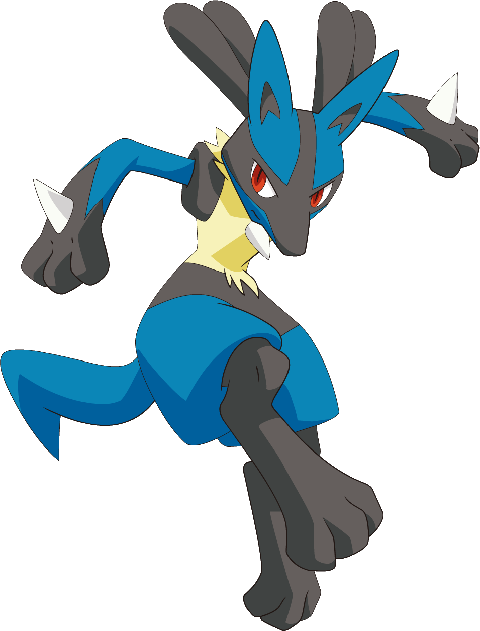 448lucario Dp Anime Clipart (955x1255), Png Download