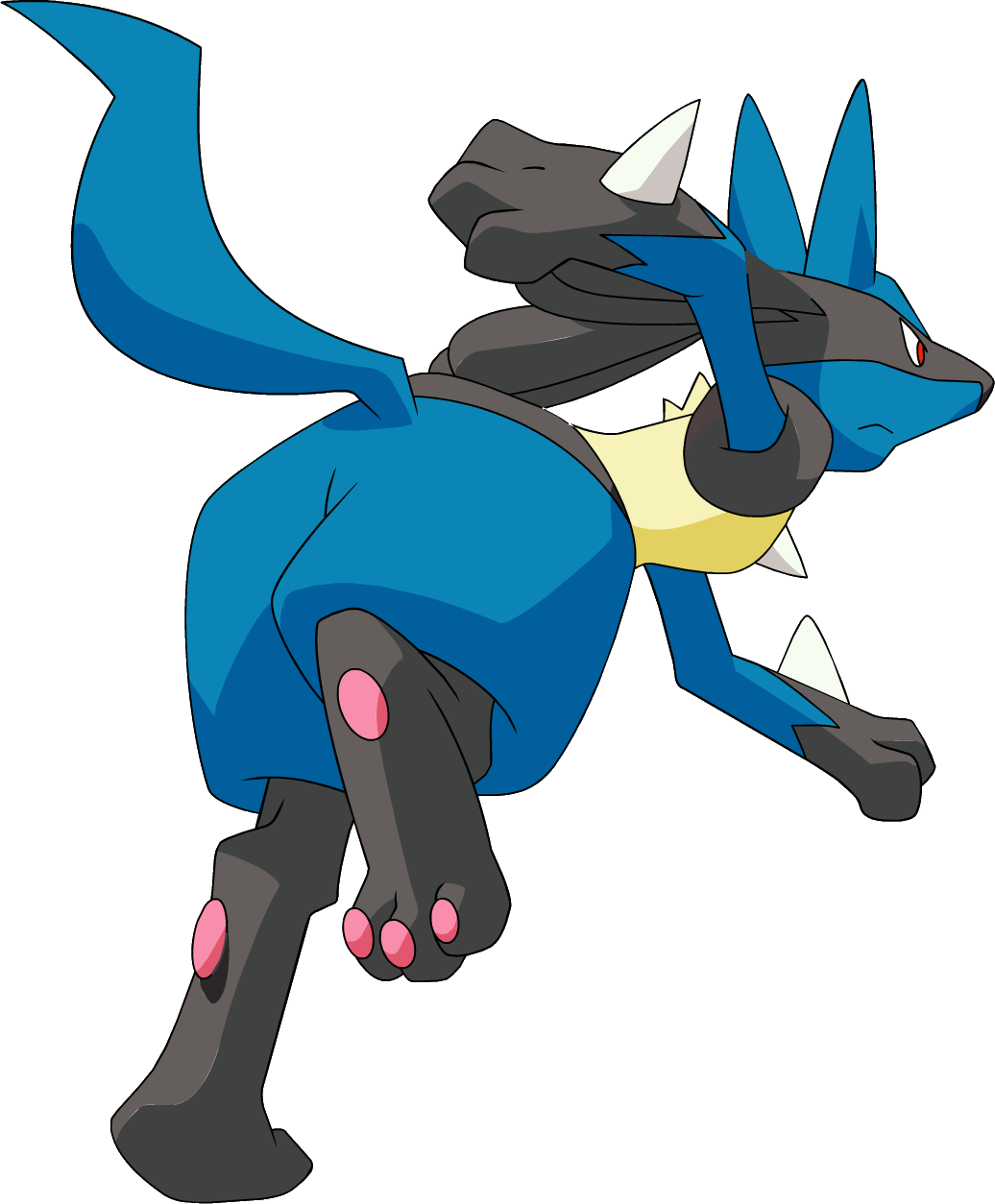 448lucario Dp Anime Clipart (1036x1254), Png Download