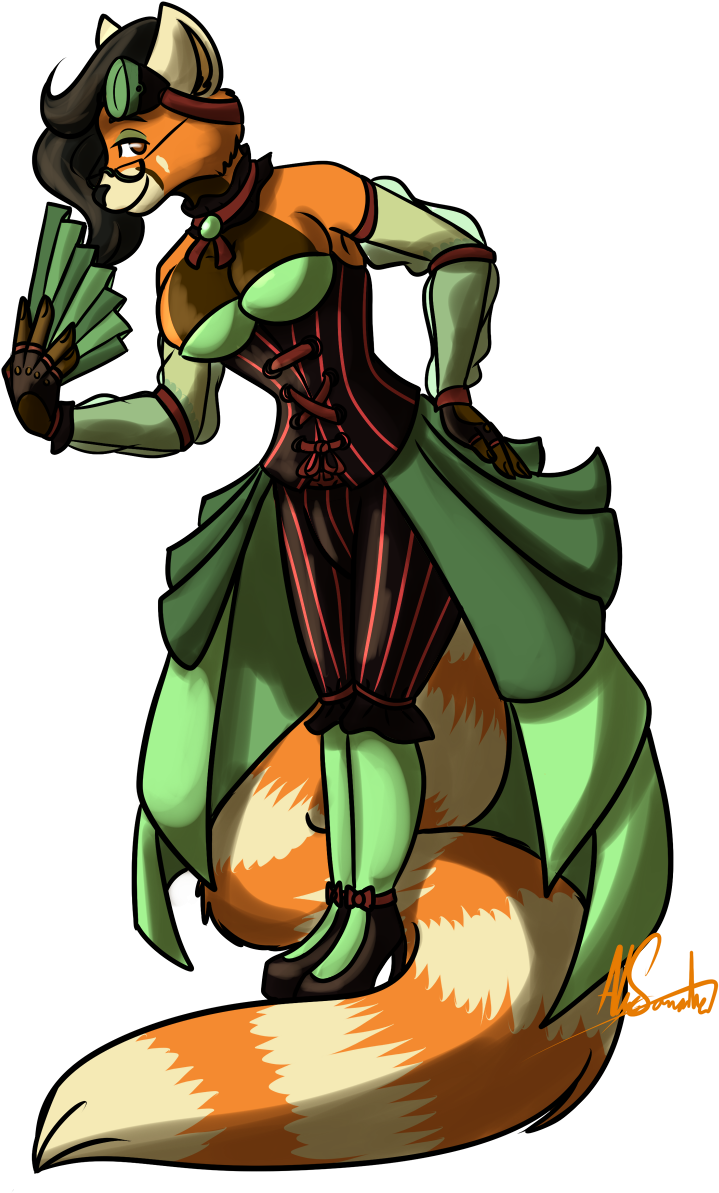 Quinn's Steampunk Costume Clipart (848x1200), Png Download