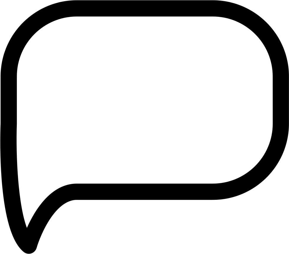 Blank Rounded Speech Balloon Comments Clipart (981x862), Png Download