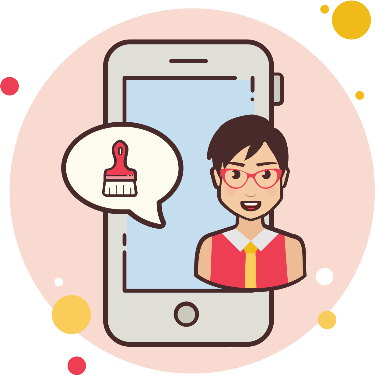 Phone Paint Brush Icon Clipart Full Size Clipart (2505482) PinClipart