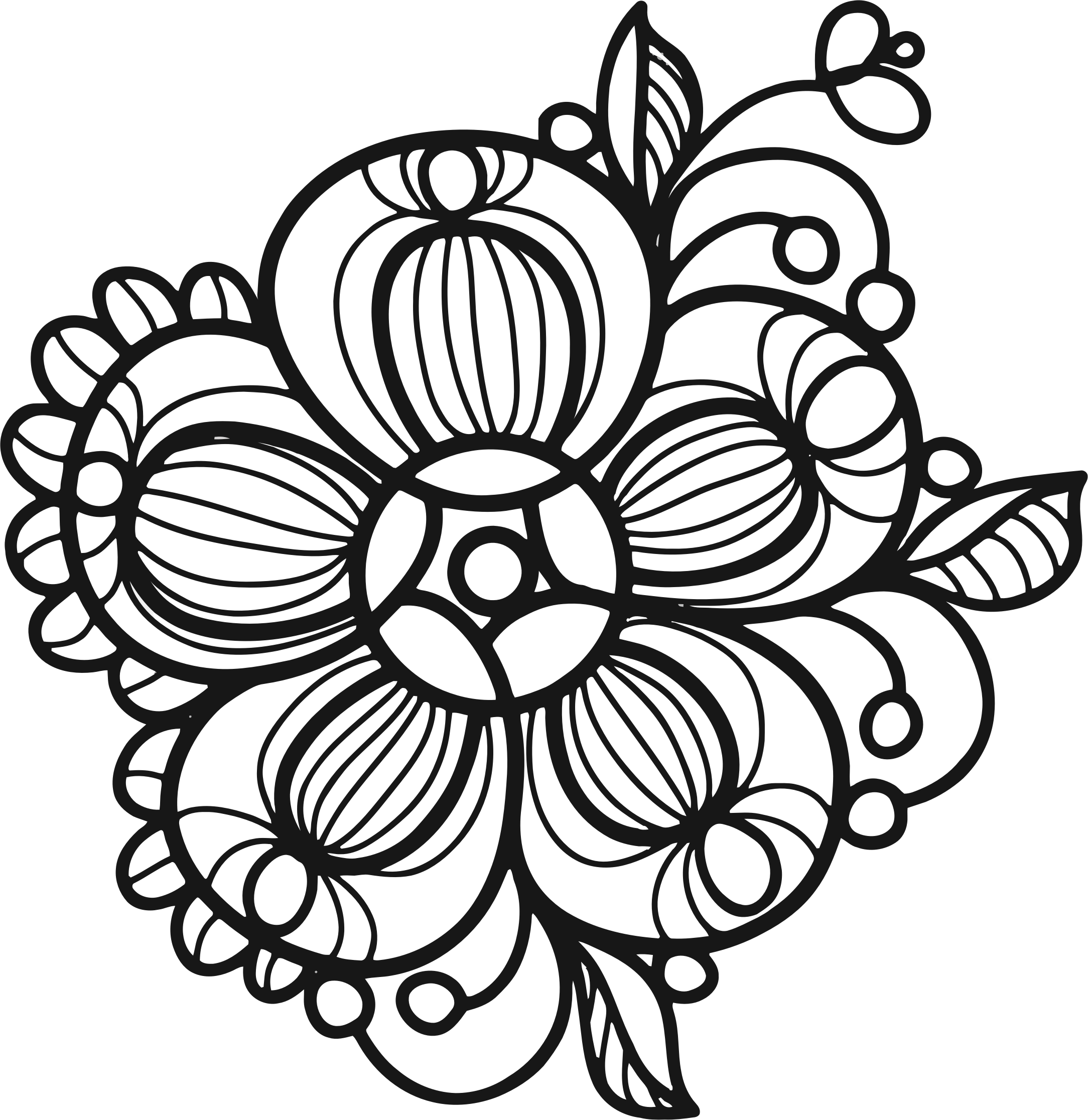 Coloring Book Zentangle Drawing Computer Icons Clipart (728x749), Png Download