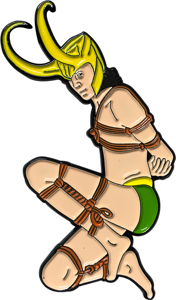 Geeky And Kinky Loki Pin Clipart (2700x1800), Png Download