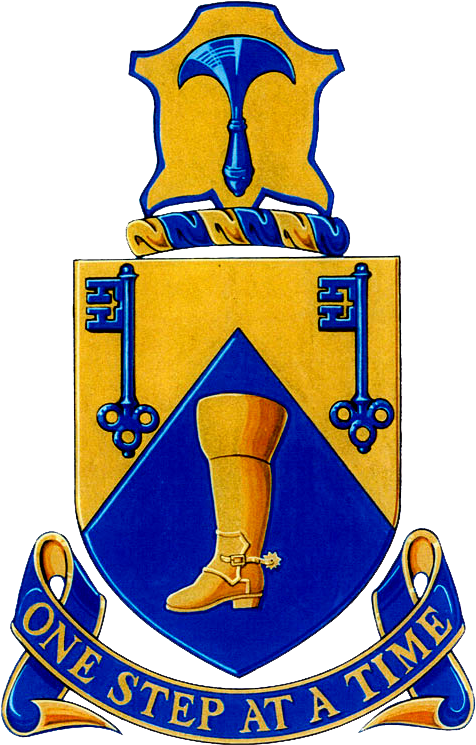 Divisé En Chevron D'or Sur Azur À Deux Clés D'azur Clipart (490x753), Png Download