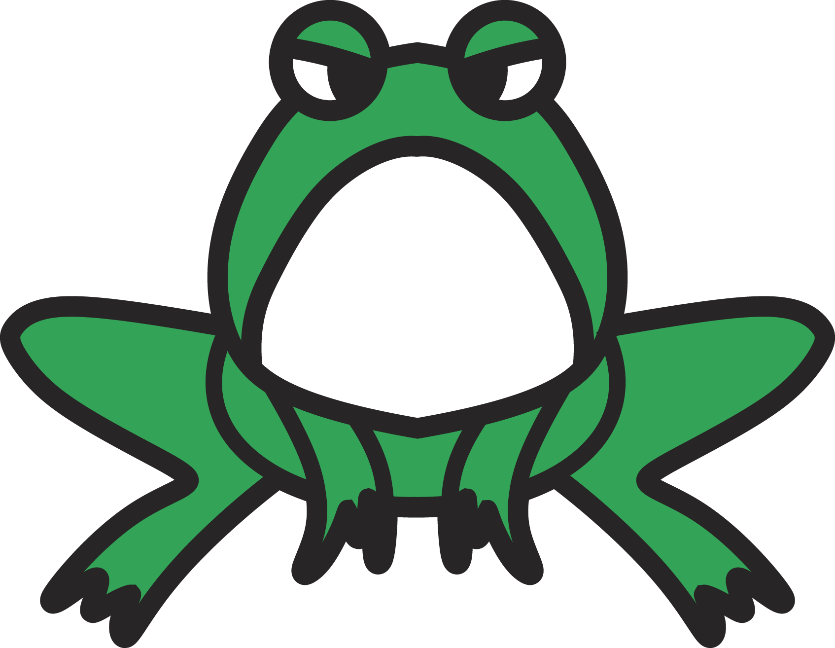 Sapo Rana De Árbol Verde Clip Art - Png Download (1694x1314), Png Download