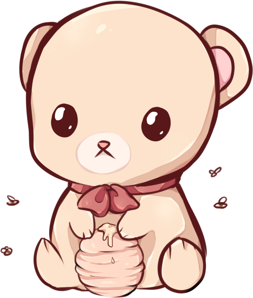 Drawn Teddy Bear Kawaii Clipart (1024x1024), Png Download