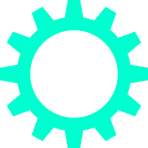 Turquoise Cogwheel Svg Clip Arts 600 X 600 Px - Png Download (600x600), Png Download