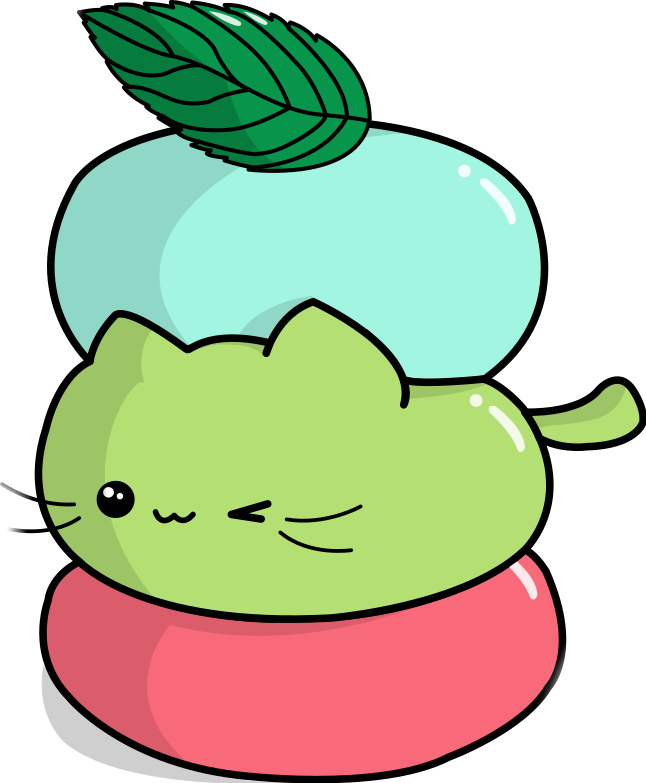 Mochi Cat Neko Kitty Chibi Weeb Cake Japan Clipart (646x783), Png Download