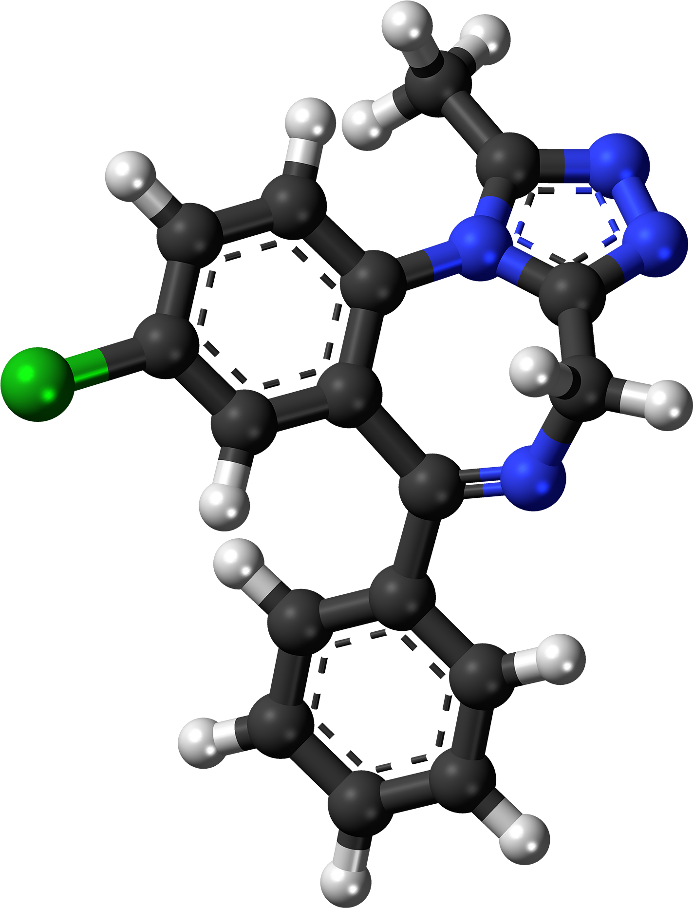 Alprazolam Molecule Ball Clipart (1559x2000), Png Download