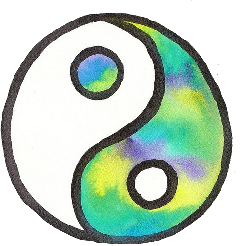 Ying Yang Clipart (555x604), Png Download