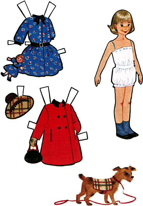 Back To School Paper Dolls Clipart (550x750), Png Download
