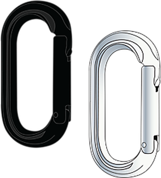 Black Diamond Oval Keyloc Carabiner Clipart (600x600), Png Download
