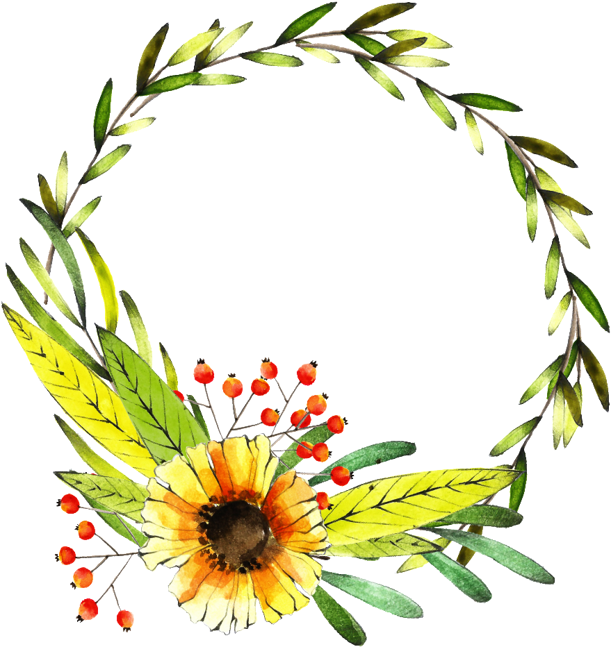 Flower Yellow Foliage Transparent Decorative Clipart (1024x1000), Png Download