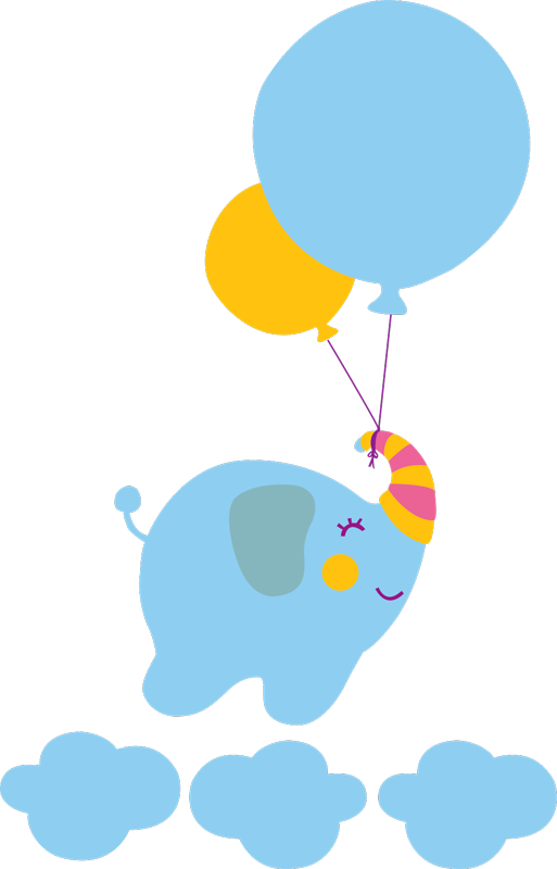 Blue Elephant Clip Art - Png Download (513x800), Png Download