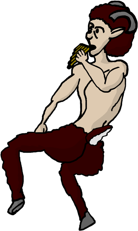 #dailydoodle 100 Creatures 56 Satyr Clipart (461x768), Png Download