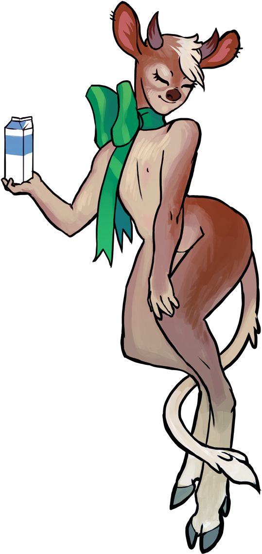 Jersey Calf Satyr Clipart (580x1159), Png Download