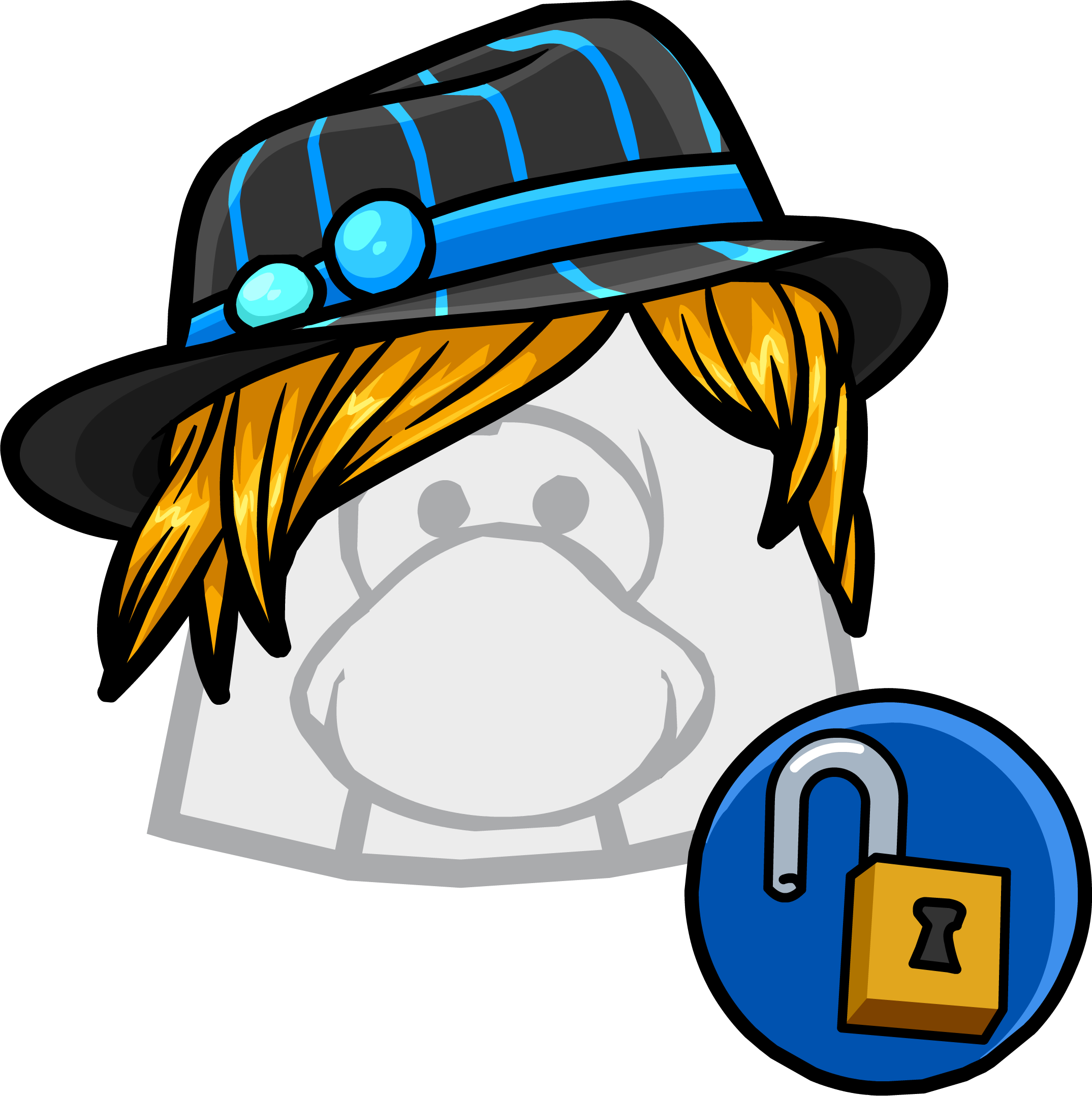 Graphic Black And White Download Striped Club Penguin Clipart (2149x2157), Png Download