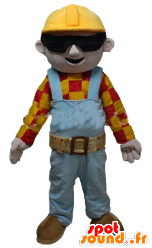 Trabajador Mascotte Carpintero Traje De Color Masfr Clipart (600x600), Png Download