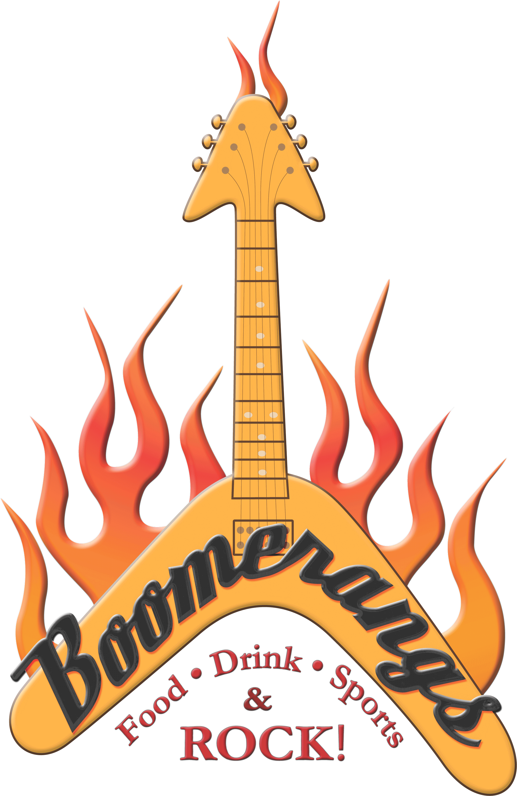 Boomerangs Guitars Bass Drums Pa Provided Just Clipart (2550x3300), Png Download
