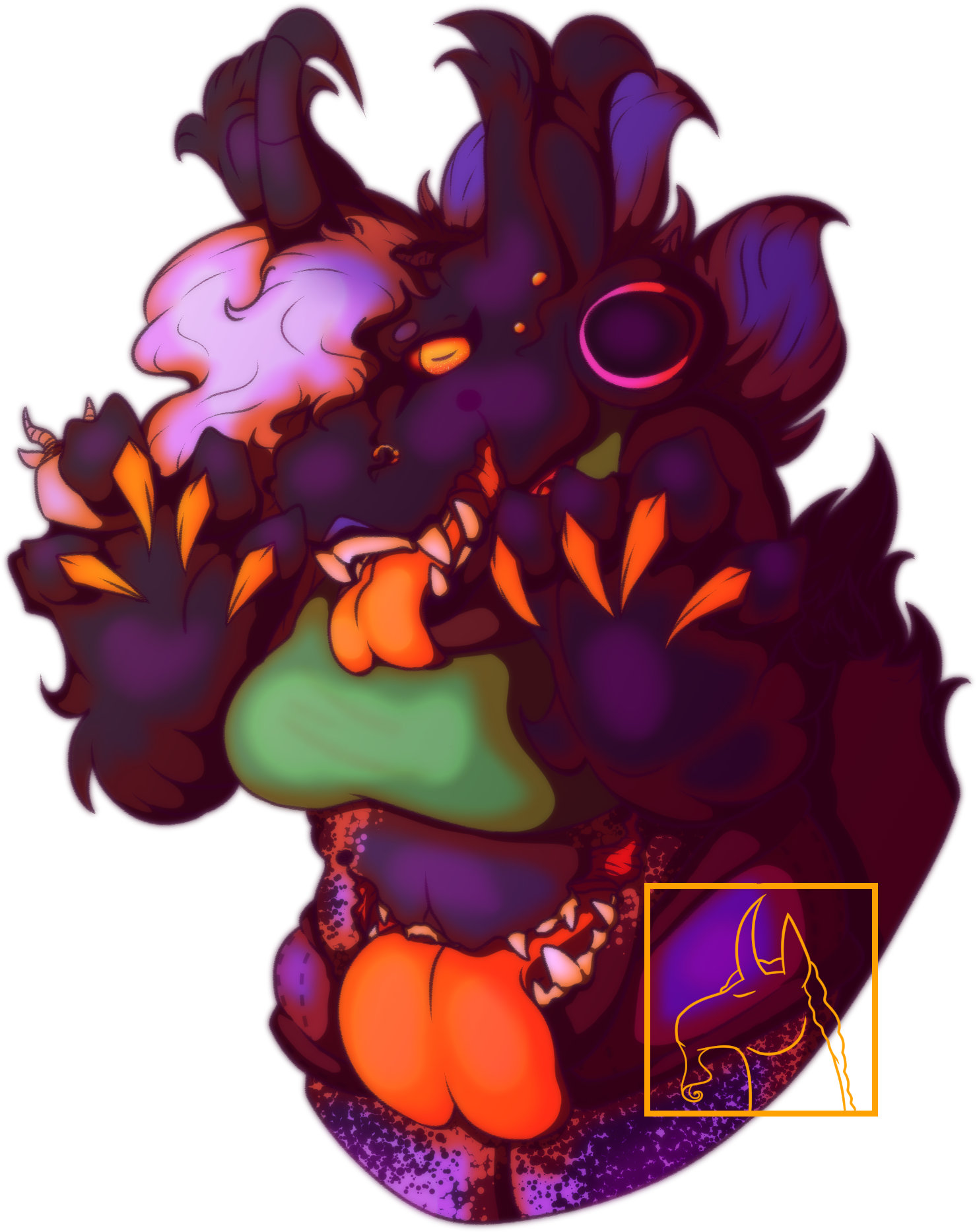 Personal Art Double The Teeth Clipart (1505x1881), Png Download