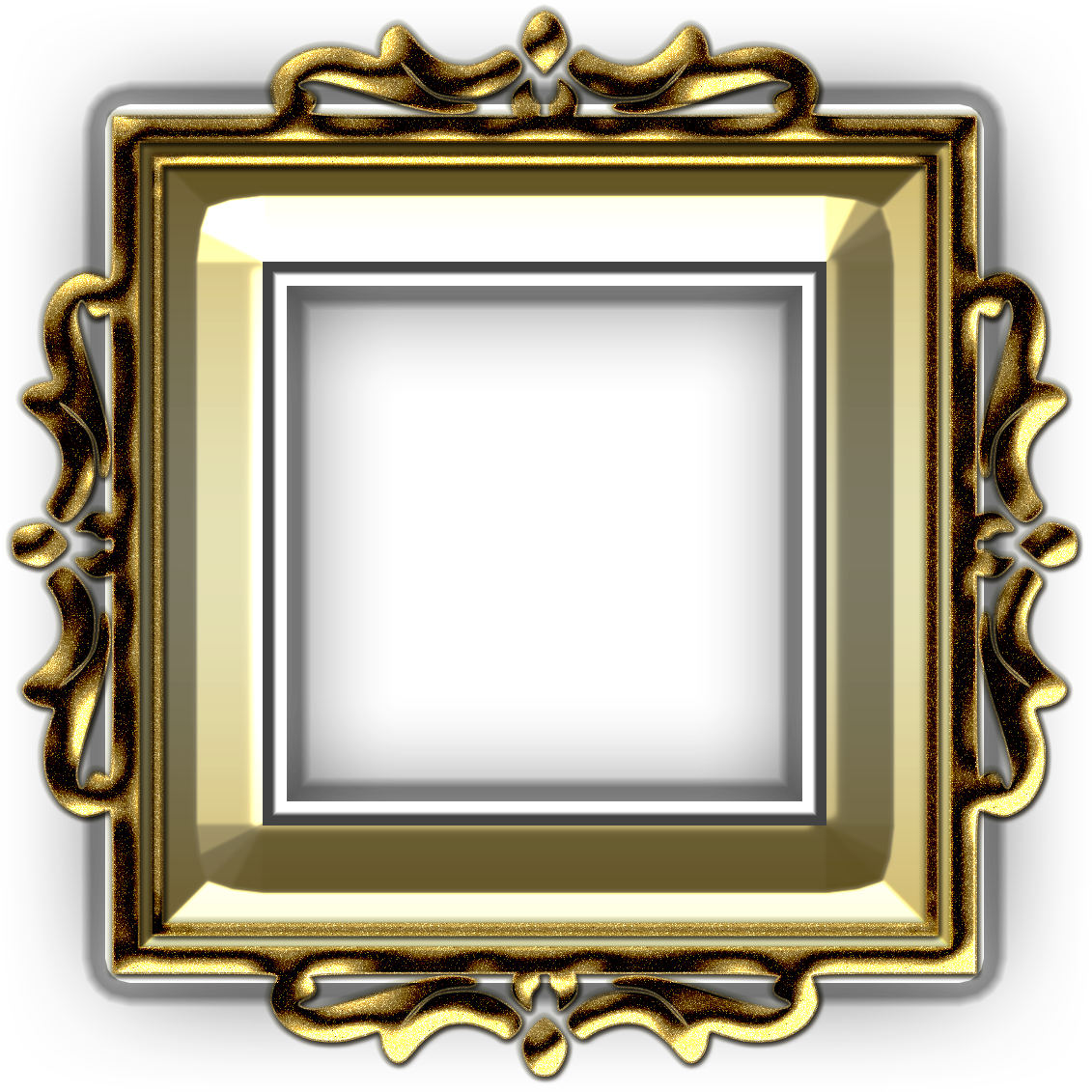 Brass Square Frame Clipart (1200x1200), Png Download