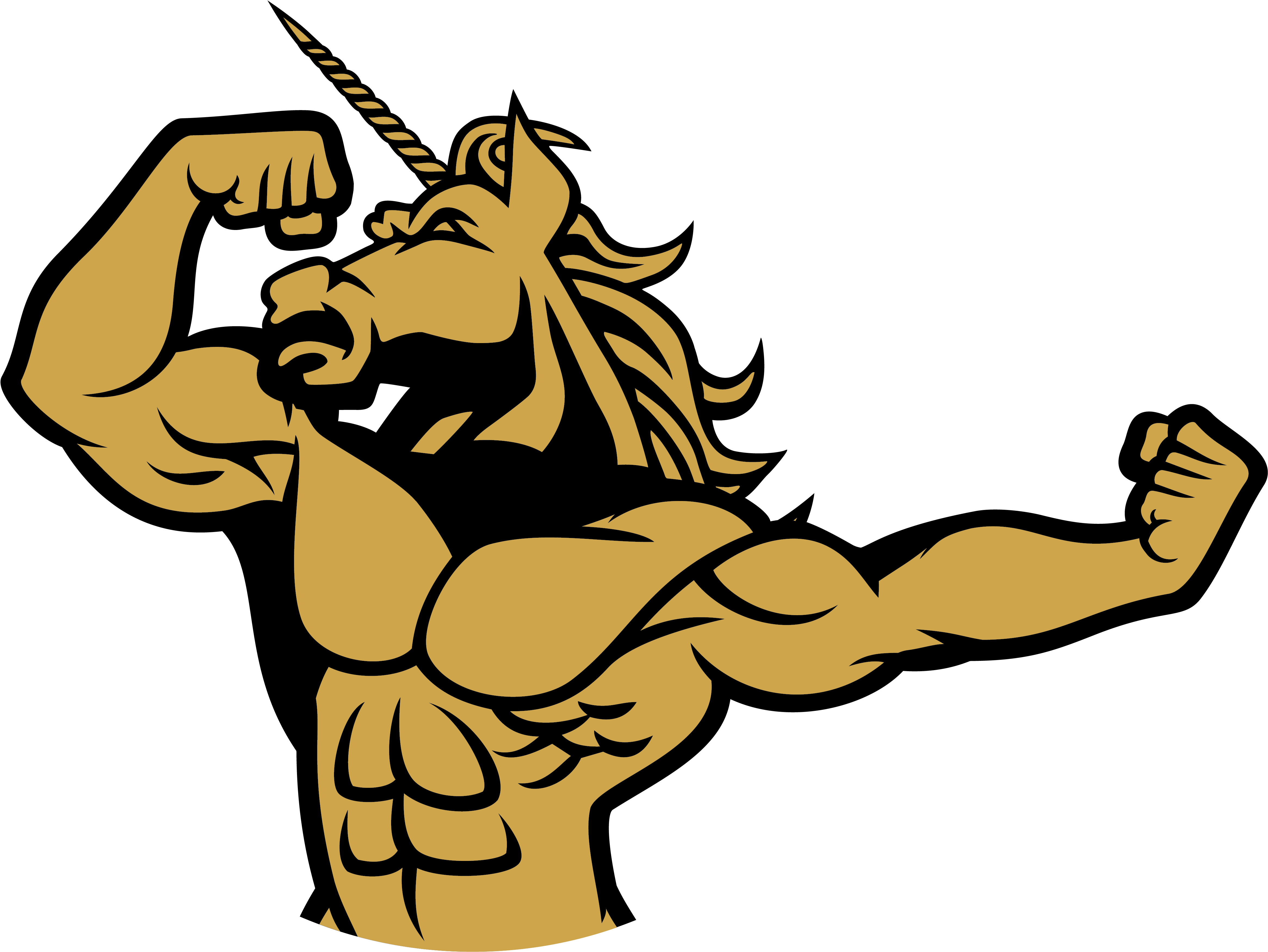 Banner Black And White Stock Muscles Clipart Muscular - Png Download (6384x3600), Png Download
