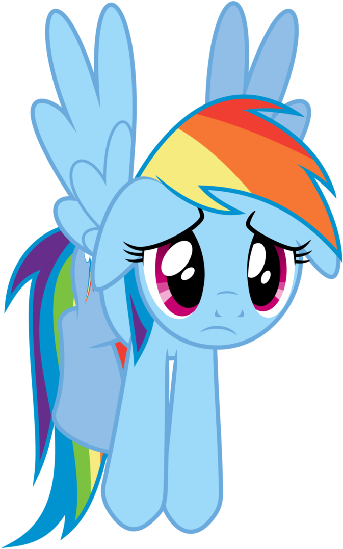Rainbow Dash Sad Download Clipart (714x1118), Png Download