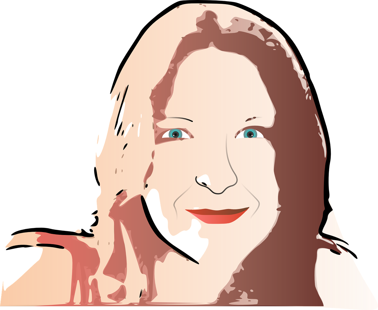 Female Woman Girl Face Pink Png Image Clipart (1280x1050), Png Download