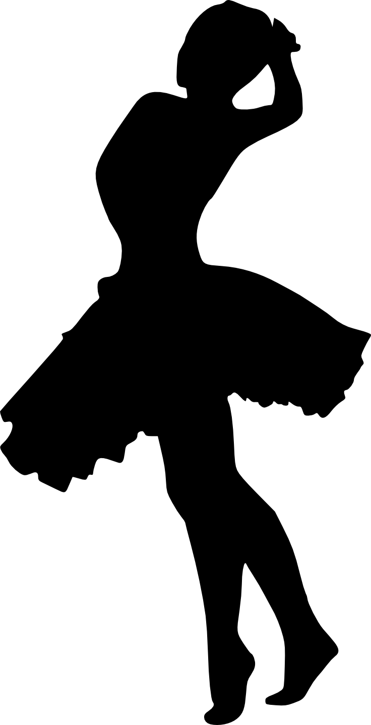 Ballerina Silhouette Clipart (736x1440), Png Download