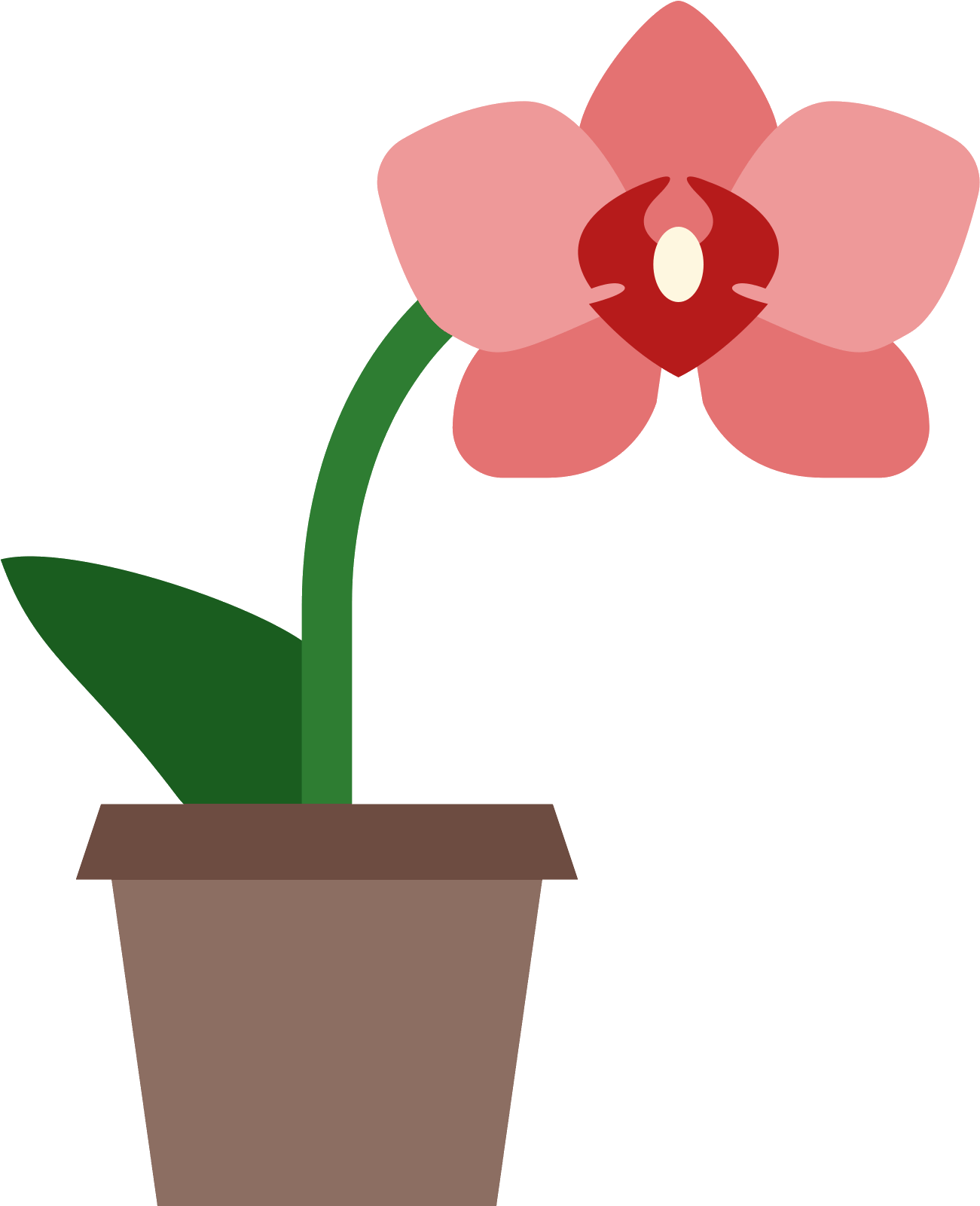 Pink Orchid Icon Cartoon Style Royalty Free Vector Clipart (1600x1600), Png Download